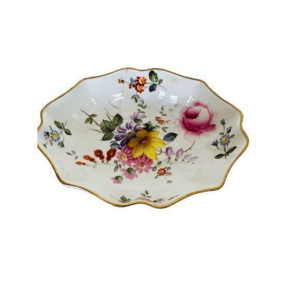 Royal Crown Derby Posies 3.75" Oval Nut Dish Trinket Floral Gold Trim See Photos